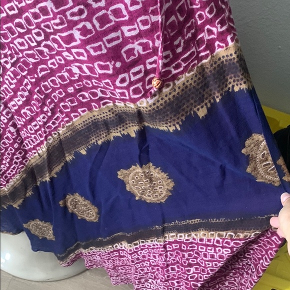 Isabella Bird Pink and Purple Patterned Maxi Skirt size MP - Picture 2 of 6